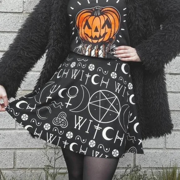 Too Fast Imma Witch Skater Skirt NWT - Picture 4 of 6